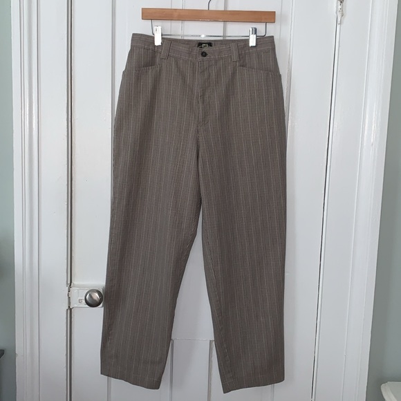 VINTAGE LEE CASUALS MICRO PLAID HIGH RISE TAPERED LEG PANTS - Picture 5 of 8